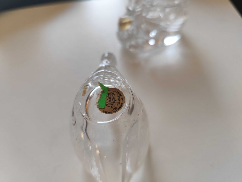 2 peças de cristal francês
