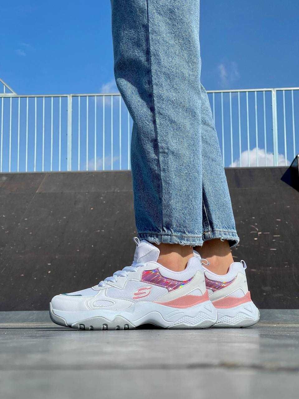 АКЦІЯ! Жіночі кросівки Skechers ‘White Pink’ (36,39 р.)