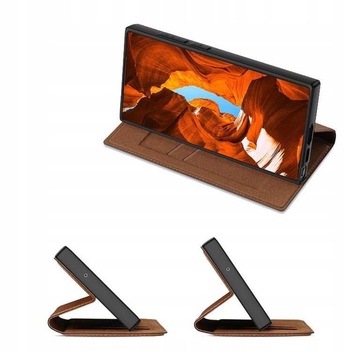Dux Ducis Skin X2 Samsung Galaxy S23 Ultra etui skórzane z klapką brąz