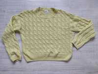 Ciepły Sweter cytryna L