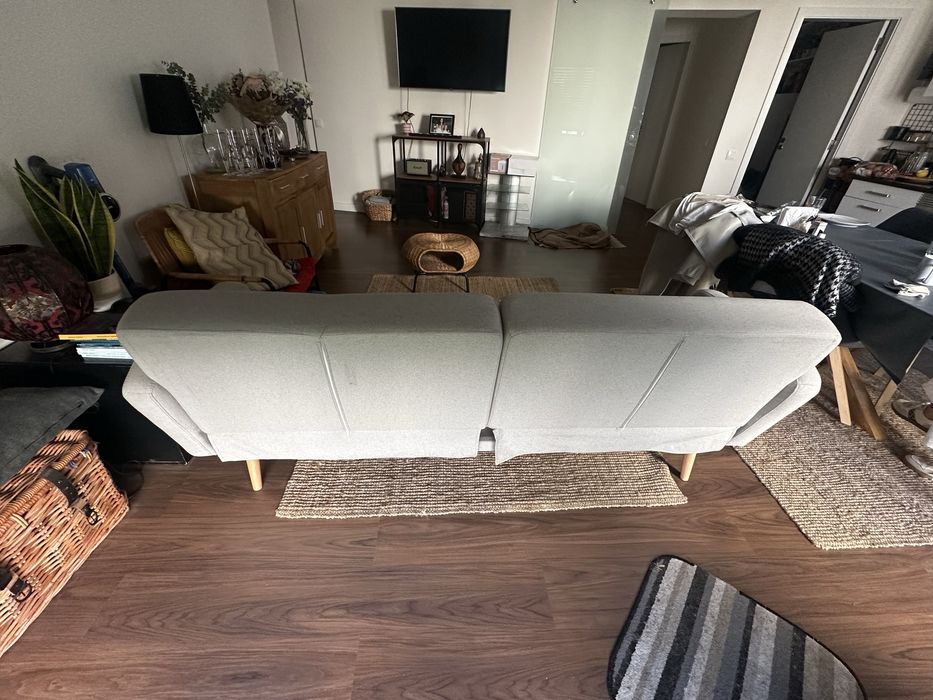 Sofa cama cinza claro