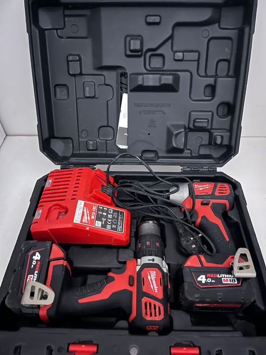 Zestaw Milwaukee wkrętarka zakrętarka 2 x 4ah BPDN BID