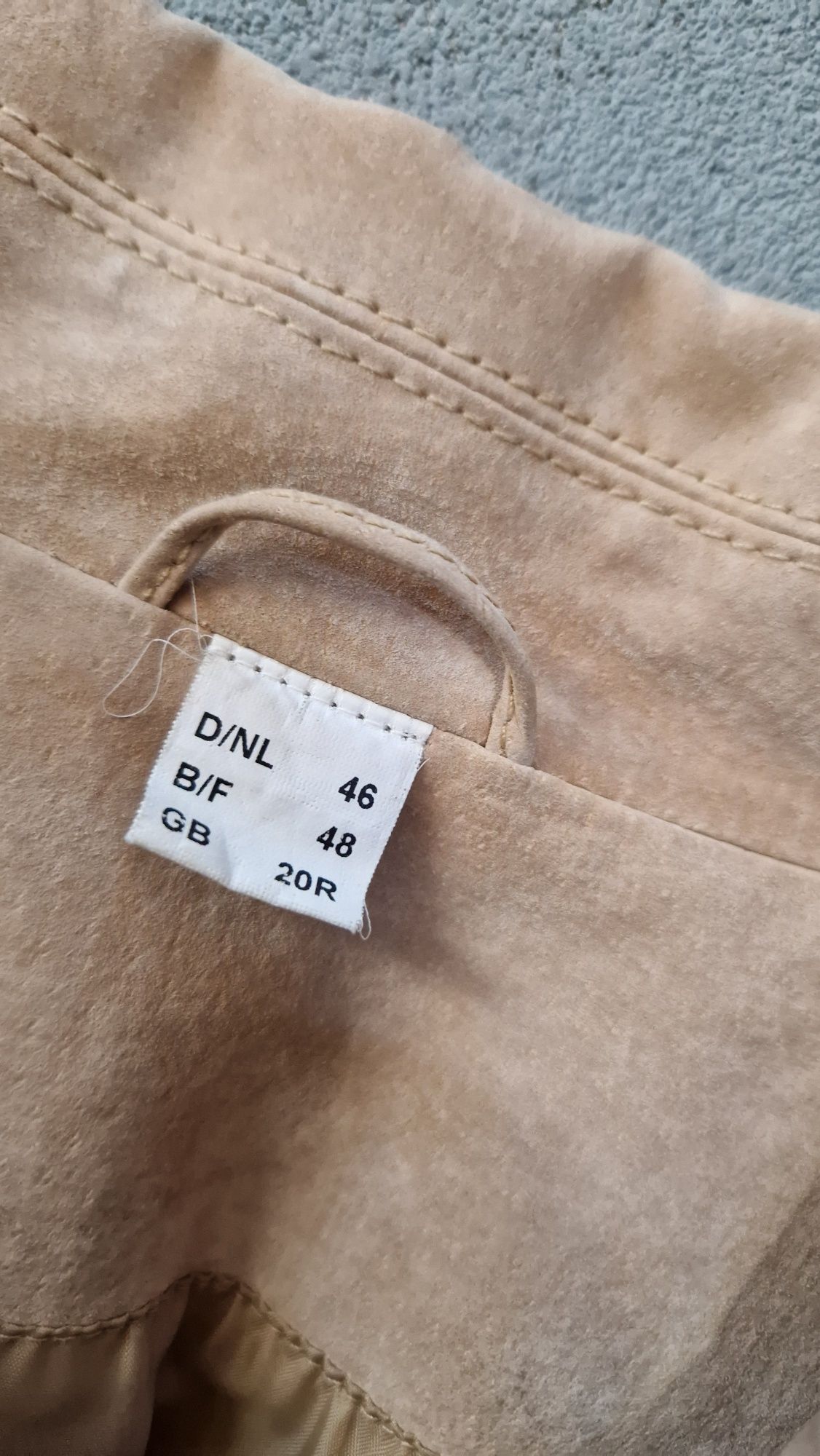 Skórzana kurtka vintage zamsz