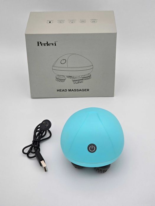 Elektryczny masażer głowy PERLEVI, wodoodporny łagodzenia stresu