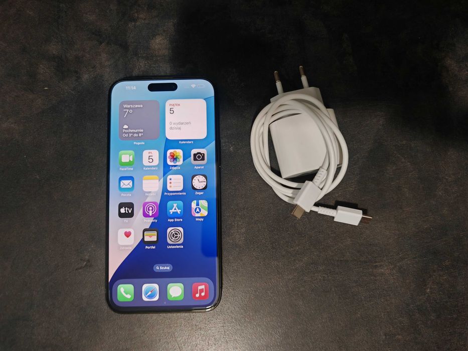 IPhone 15 Pro Max Black Titanium 256GB IdealnyStan bat. 89% +Ładowarka