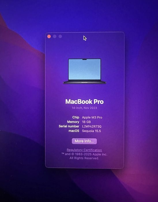 Apple Macbook Pro M3 256GB