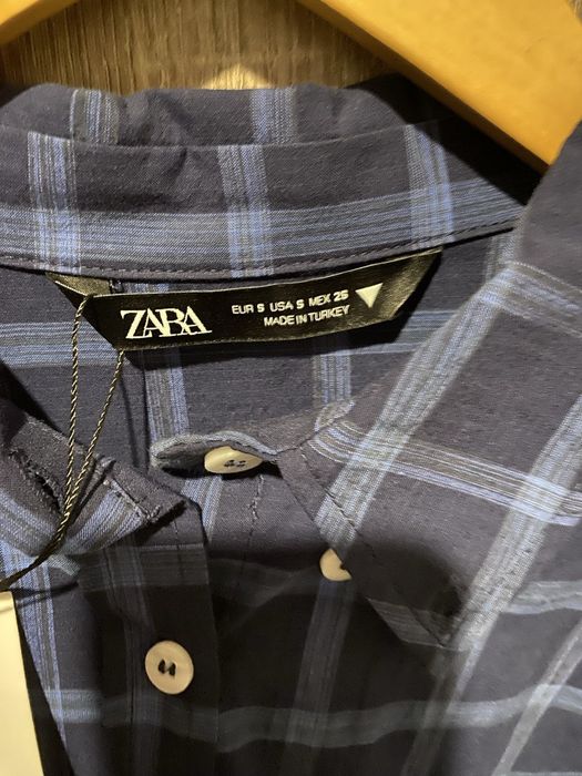 Сорочка картата Зара Zara в клітинку