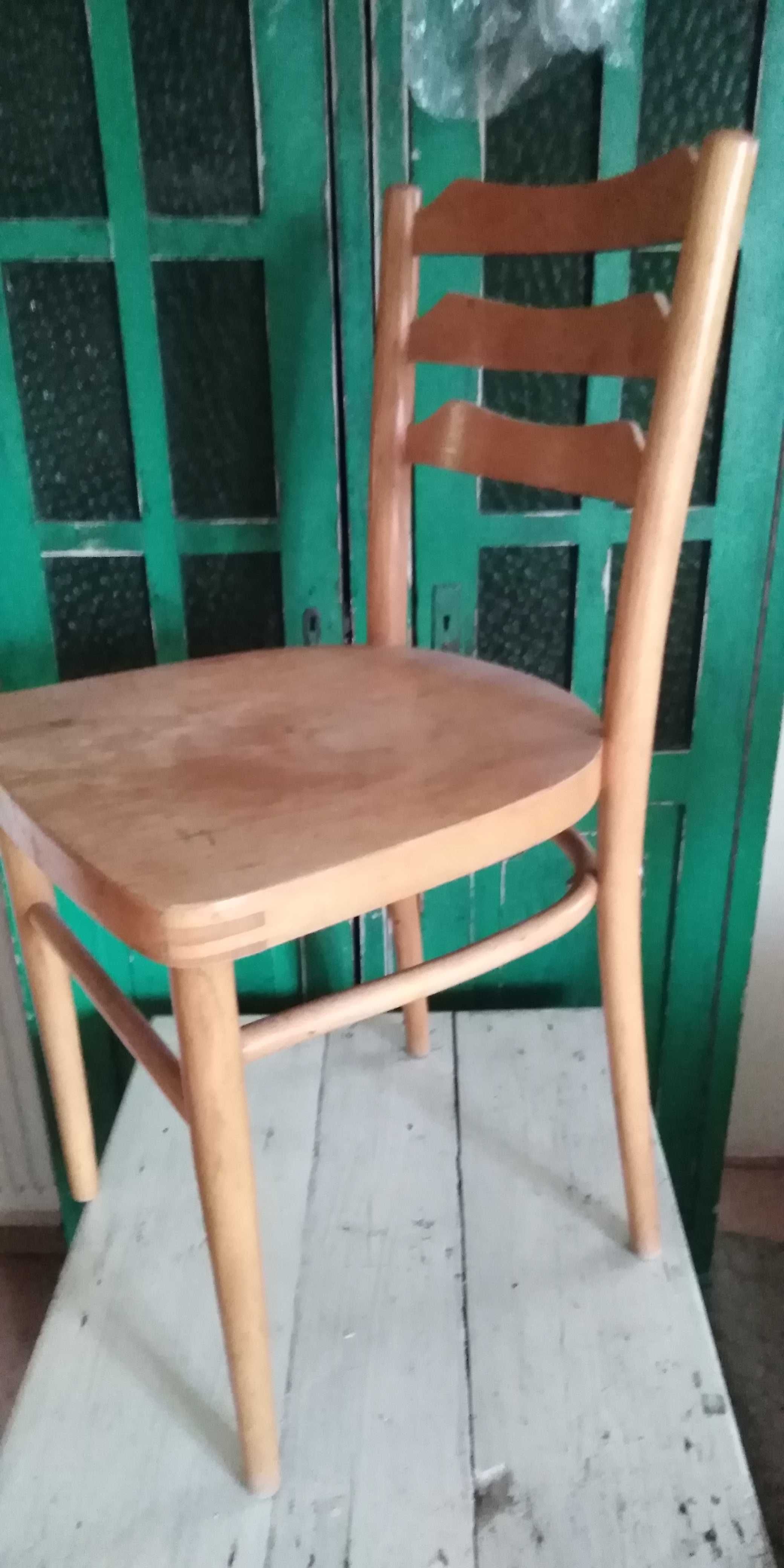 Krzesło PRL kuchenne drewniane