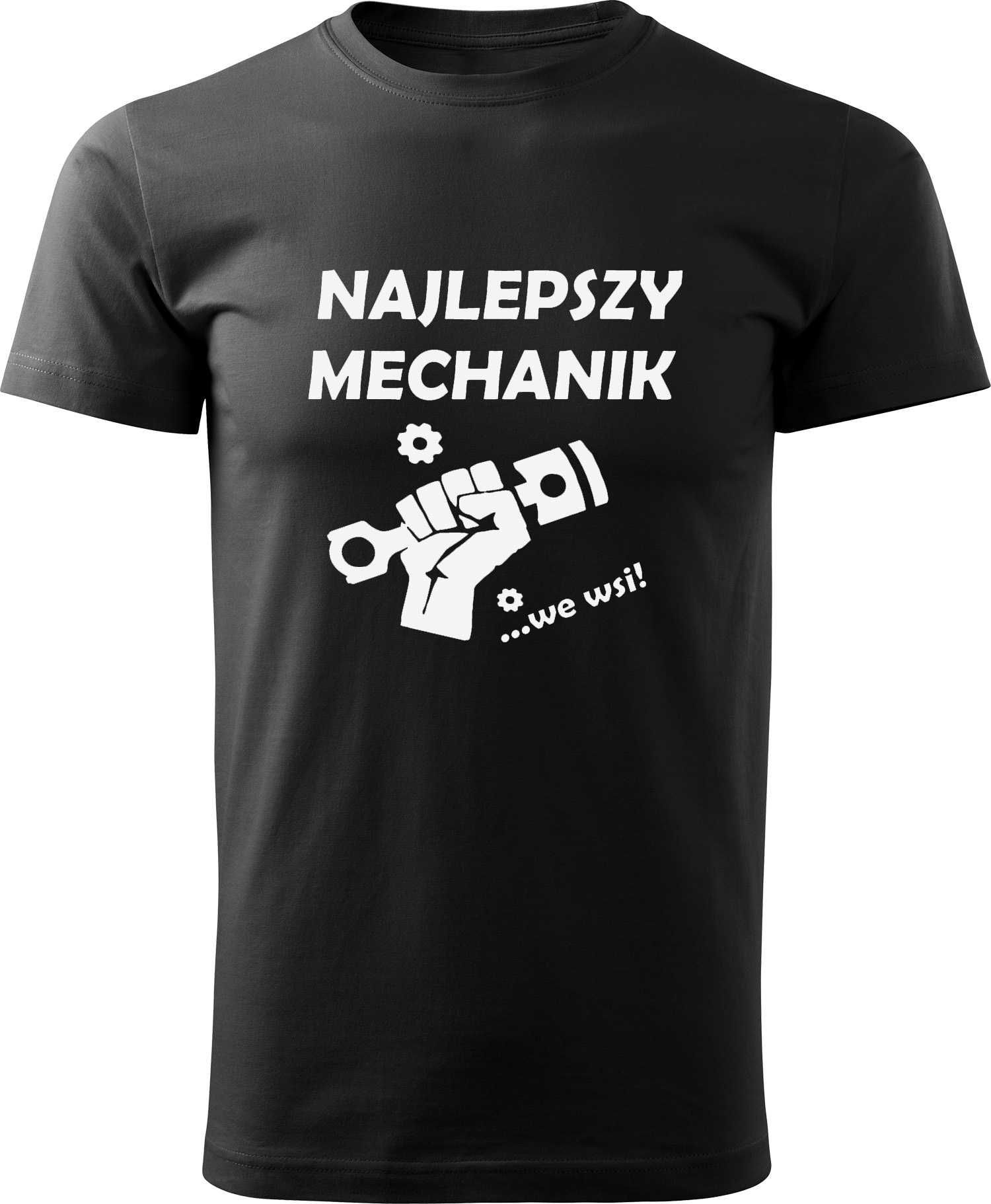 Koszulka męska "Najlepszy Mechanik we wsi" na prezent, rozmiar XXL