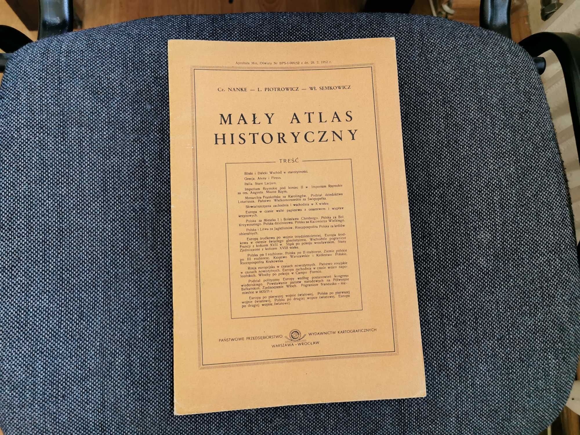 PRL mały atlas historyczny Nanke-Piotrowicz- Semkowicz