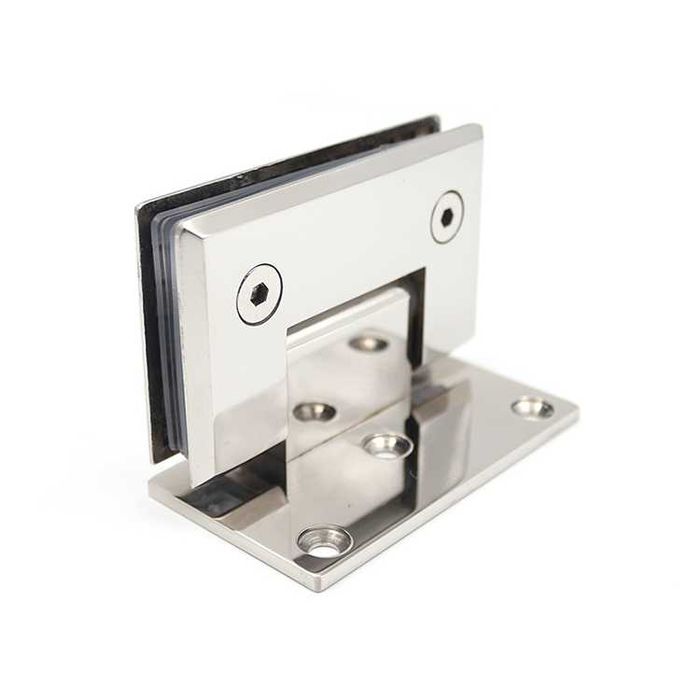 Zawiasy do kabin prysznicowych: mocowanie boczne (szkło-ściana 90°)