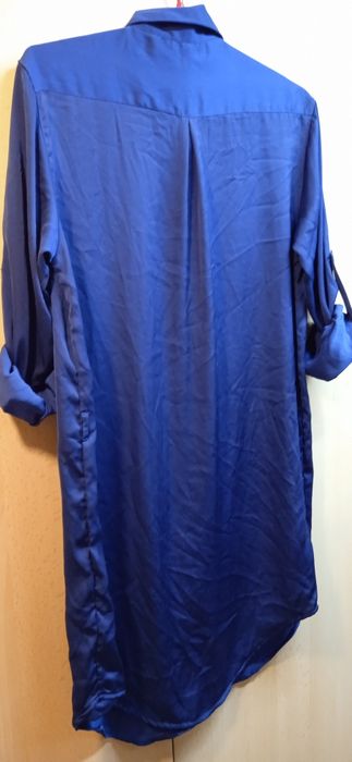 Luźna koszula sukienka Zara granatowa