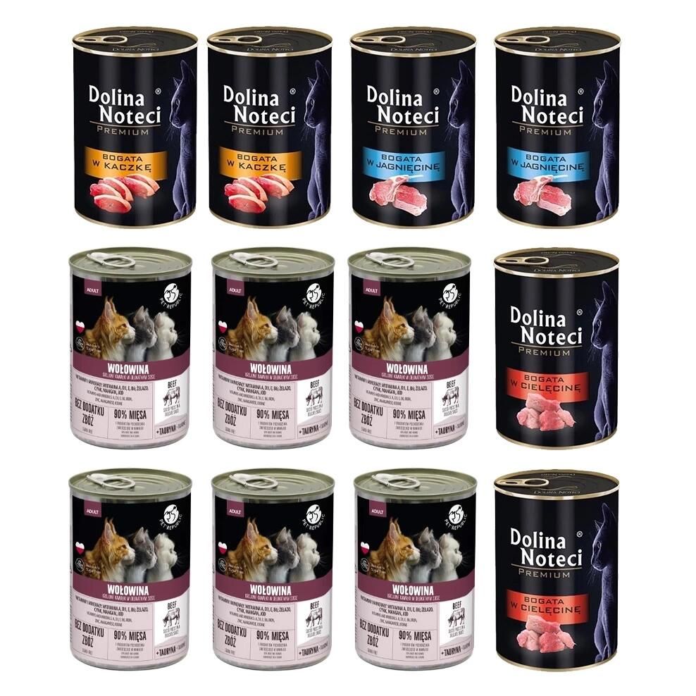 Dolina Noteci + Petrepublic Karma Dla Kota Mix 12X400G Bez Ryb Z Wołow