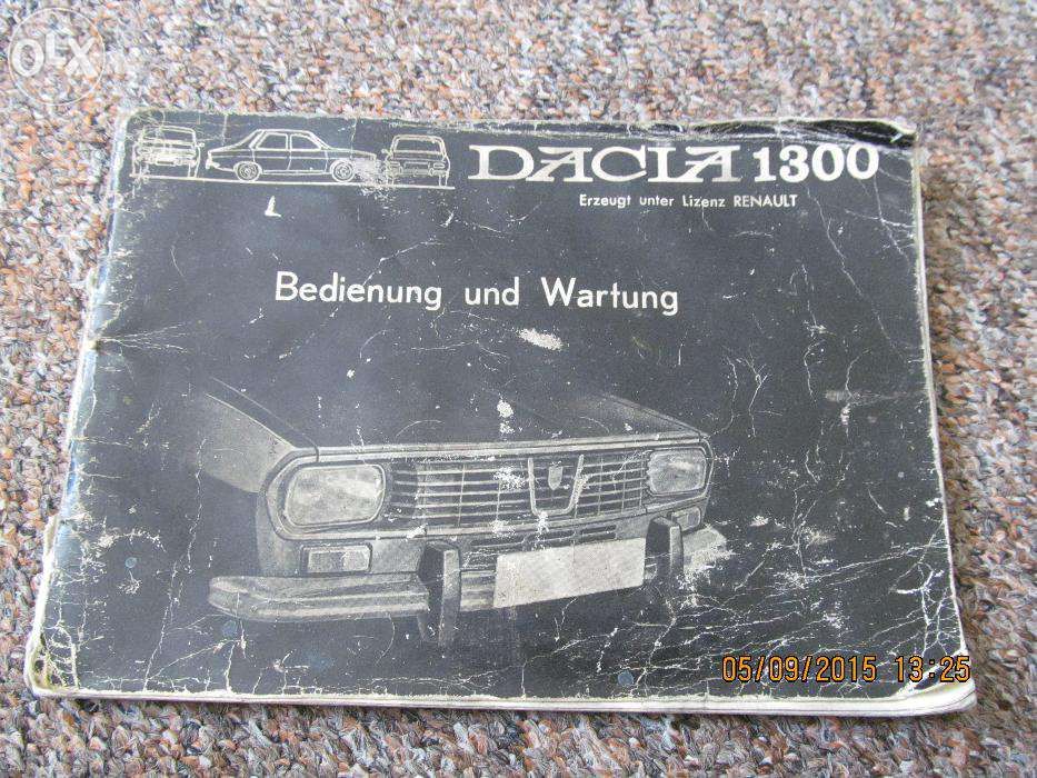 Instrukcja obsługi Dacia 1300 w języku niemieckim - 1974 r.