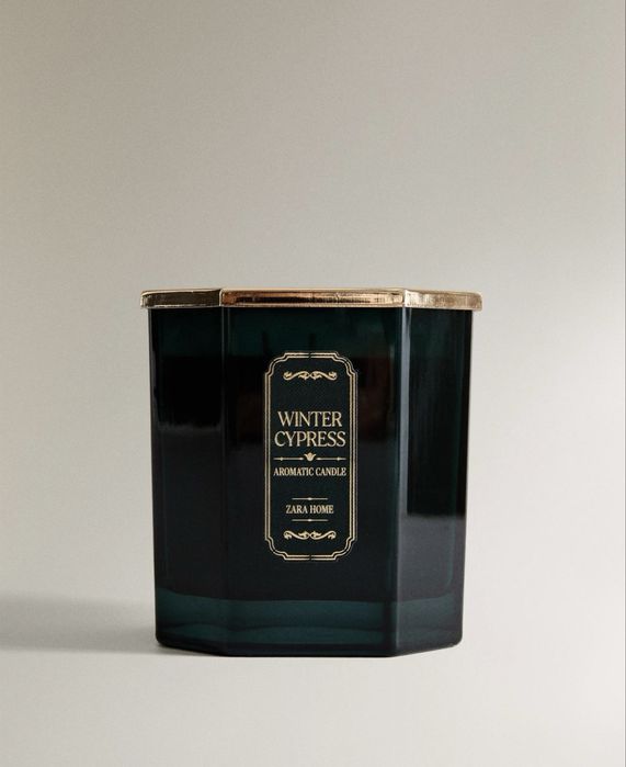 (550 G) Vela Aromática WINTER CYPRESS Zara Home NOVO