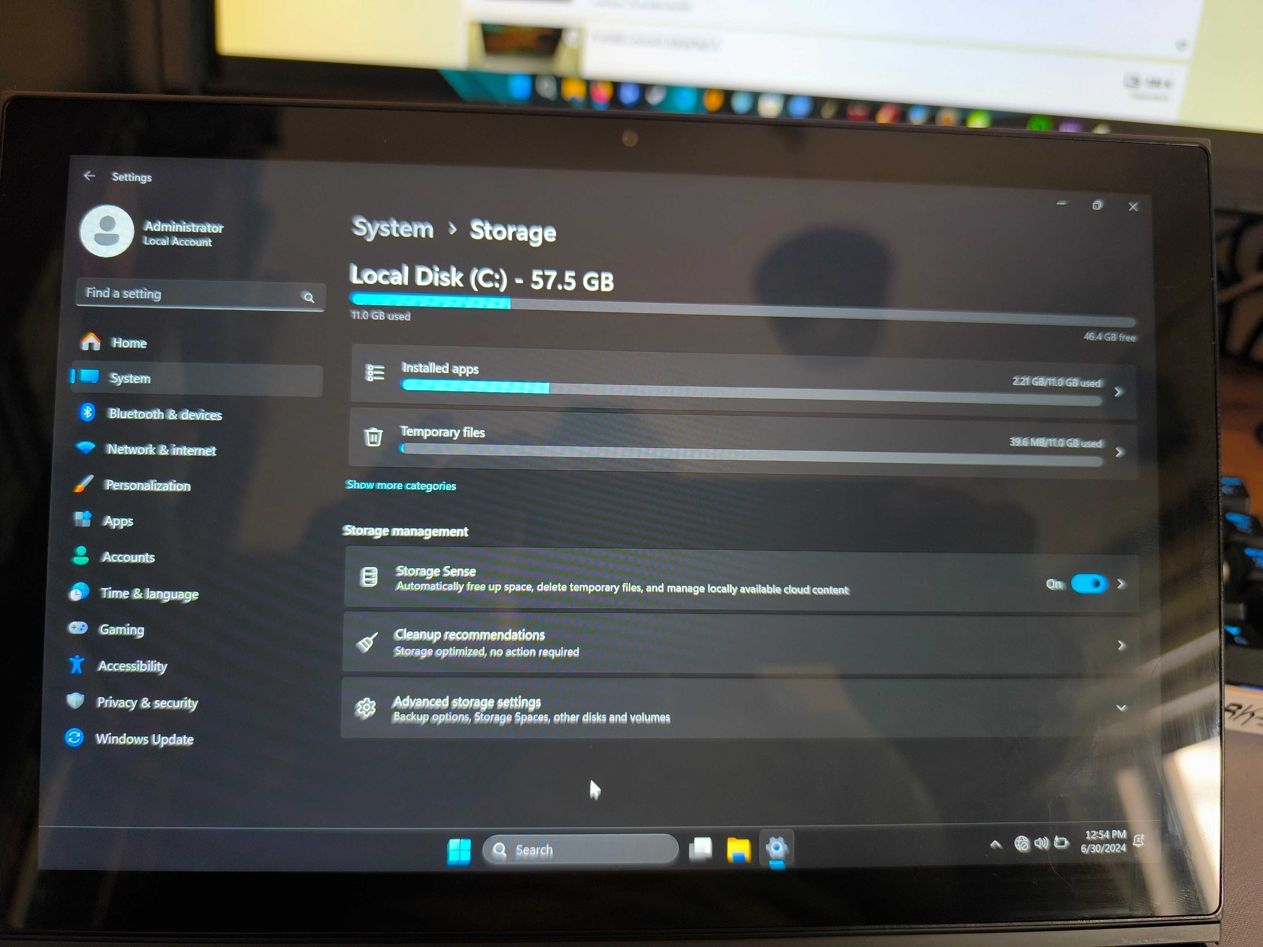 Lenovo ideapad duet 3  BIOS NOVA,WIN 11 ACTIVO,LEVA SD 64GB valor fixo