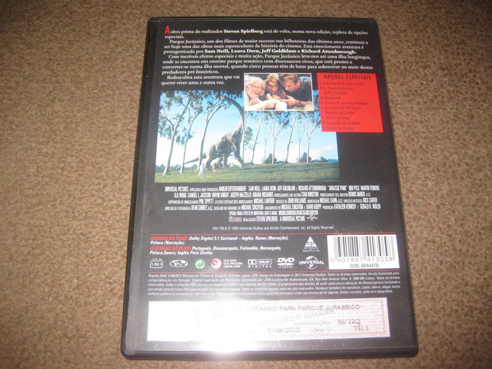 DVD "Jurassic Park- Parque Jurássico" de Steven Spielberg