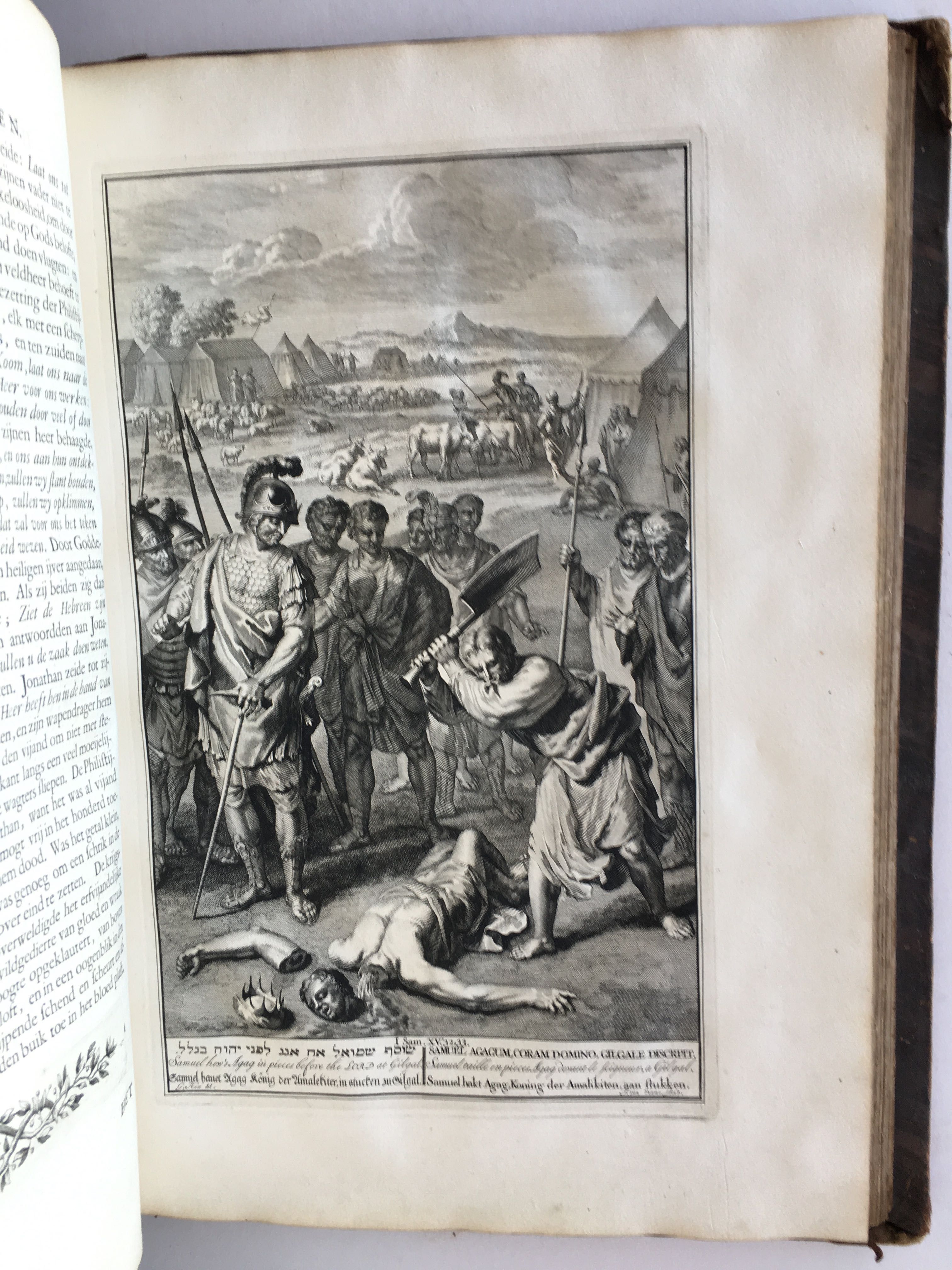 Антикварная Библия с гравюрами.  Комплект из 3-х томов. 1728 год