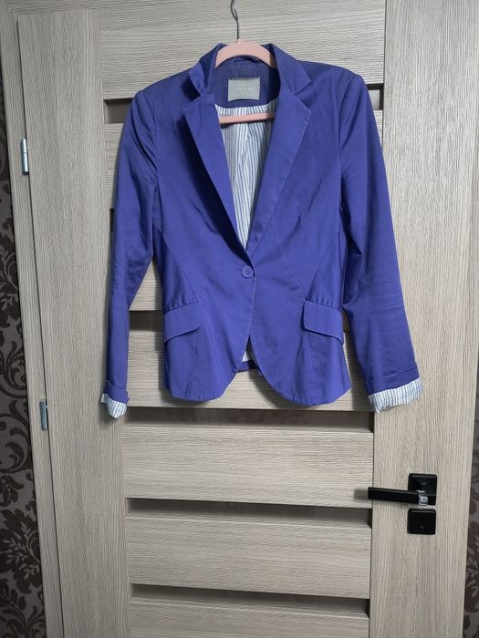 Fioletowo kobaltowy żakiet 38