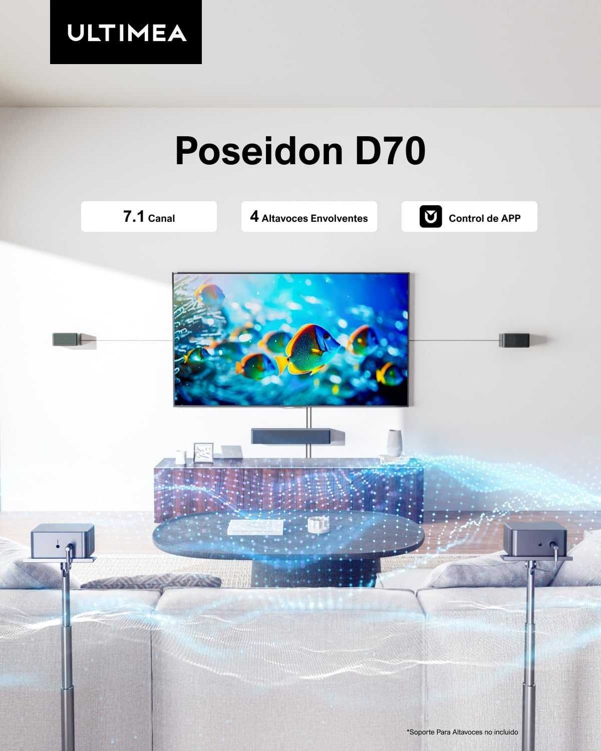 Звукова система / Сабвуфер Bluetooth 5.3 Ultimea 7.1 Poseidon D70