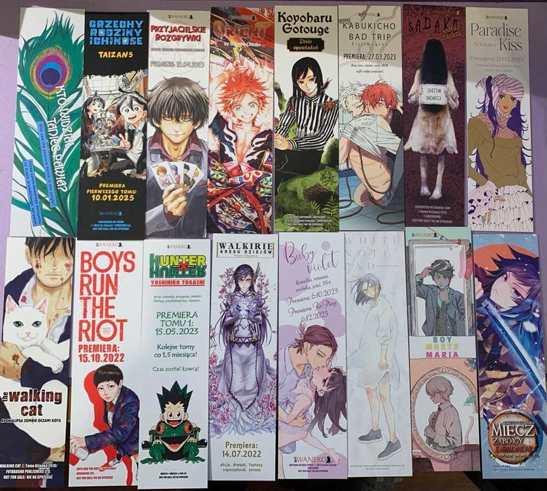 Zakładki mangowe, manga anime