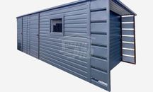 Schowek Domek Ogrodowy 5x2m + Wiata 0,5m 2x Drzwi Okno dach spad GP437