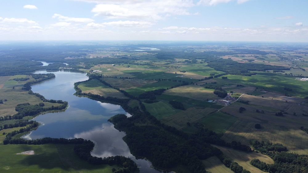 Działka budowlana Szymbark 10km od iławy 140m do jeziora 861m
