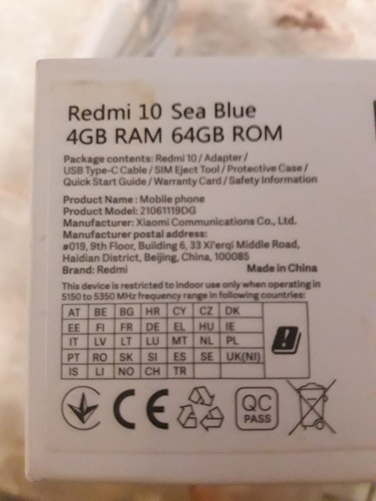 Sprzedam Xiaomi Redmi 10 4/64Gb cały komplet