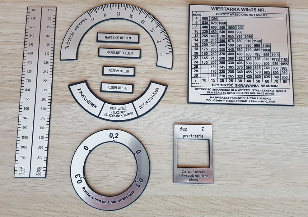 Wiertarka Wii25 Kom. Tabliczek Tabliczki Tabliczka Stołowa Kadłubowa