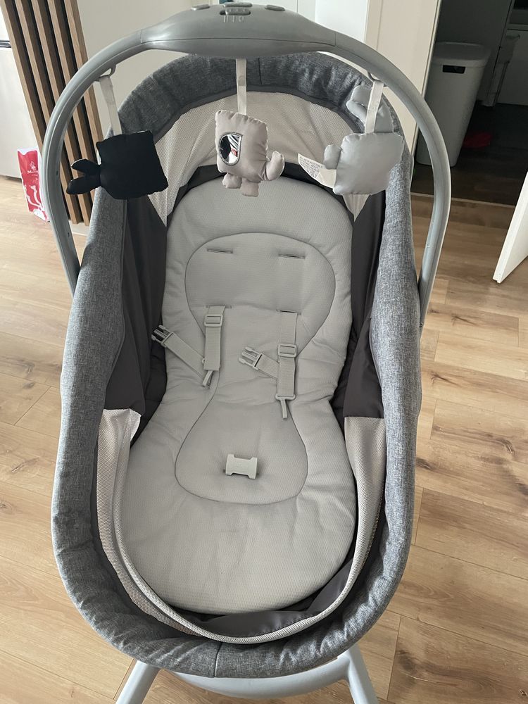 Chicco, Baby Hug 4in1 Air, kołyska, leżaczek, krzesełko, Titanium