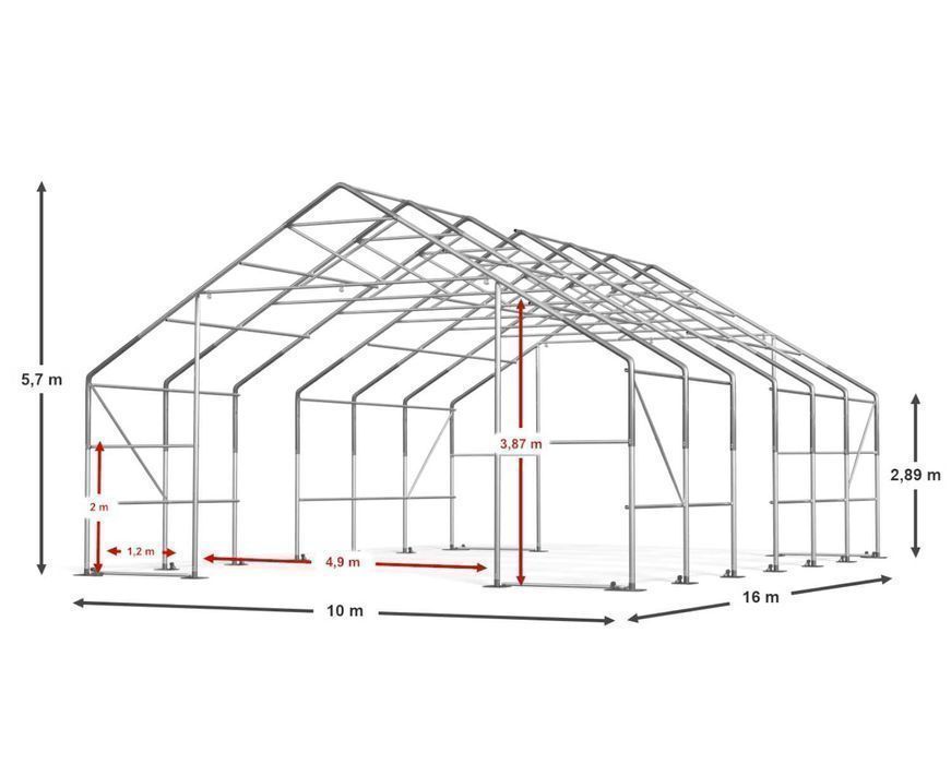 Namiot Magazynowy Całoroczny Hala namiotowa 10x16x3m DAS