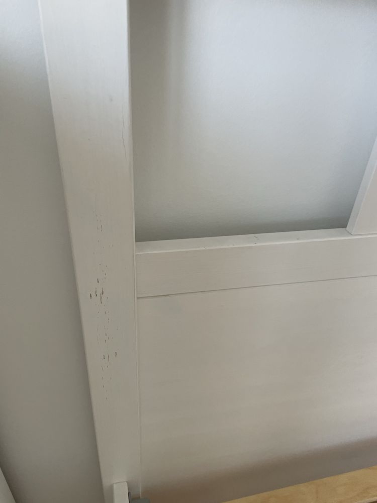 Białe Łóżko z materacem 120 cm używane IKEA
