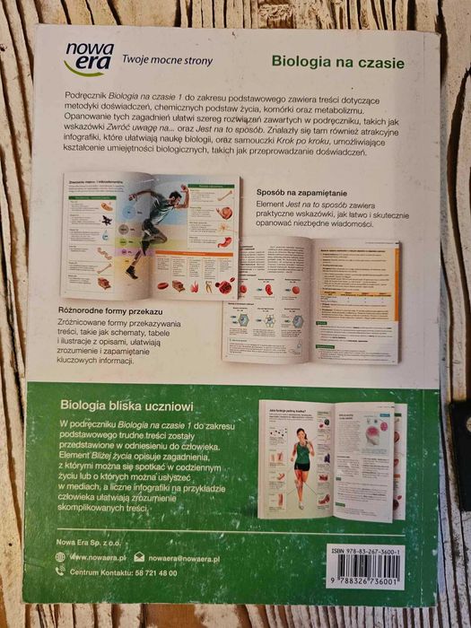 Biologia na czasie, podręcznik, zakres podstawowy, klasa 1