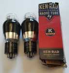 6B4G Ken-Rad NOS x2 Wojskowe Para Lampy USA 6A3 6S4S 2A3