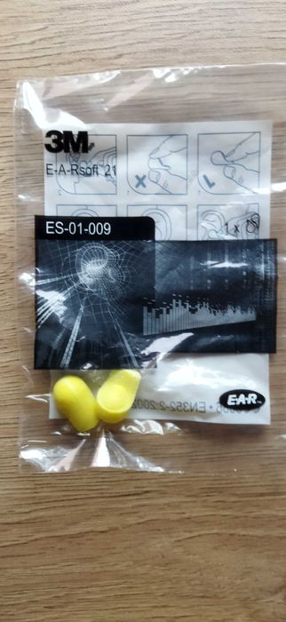 Zatyczki przeciwhałasowe 3M EAR SOFT. Tłumienie 21dB