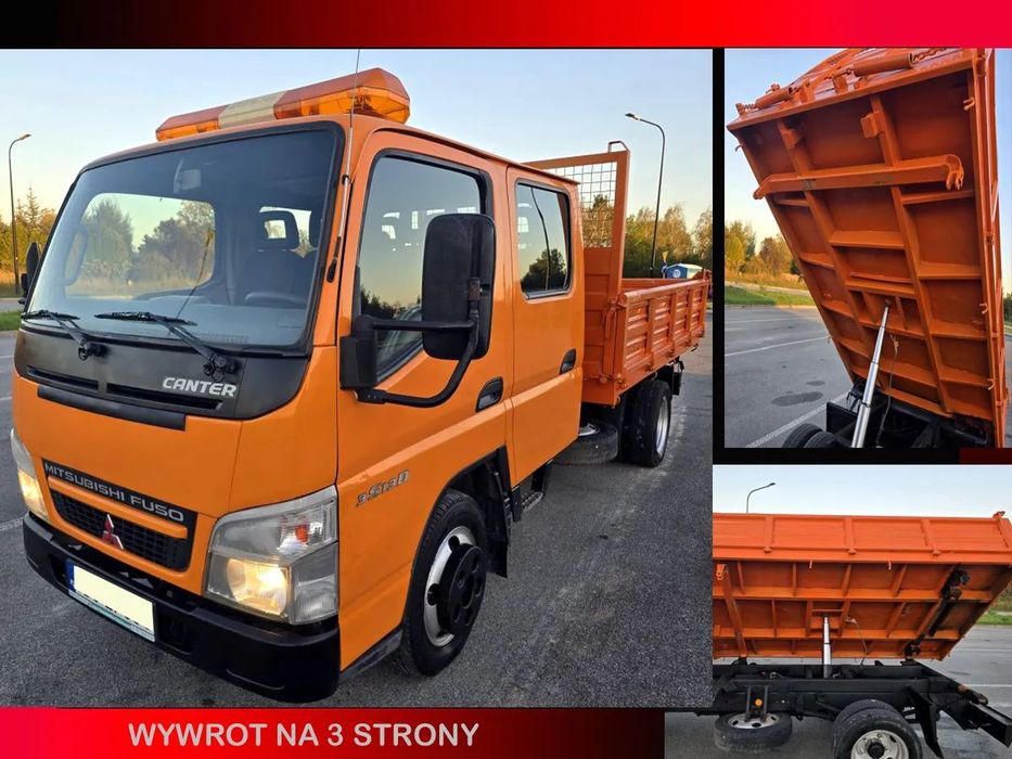 Mitsubishi FUSO CANTER  3S13D 3.0 150 KM  - BLIŹNIAKI - WYWROT  - KIPER na 3 strony - FV23%