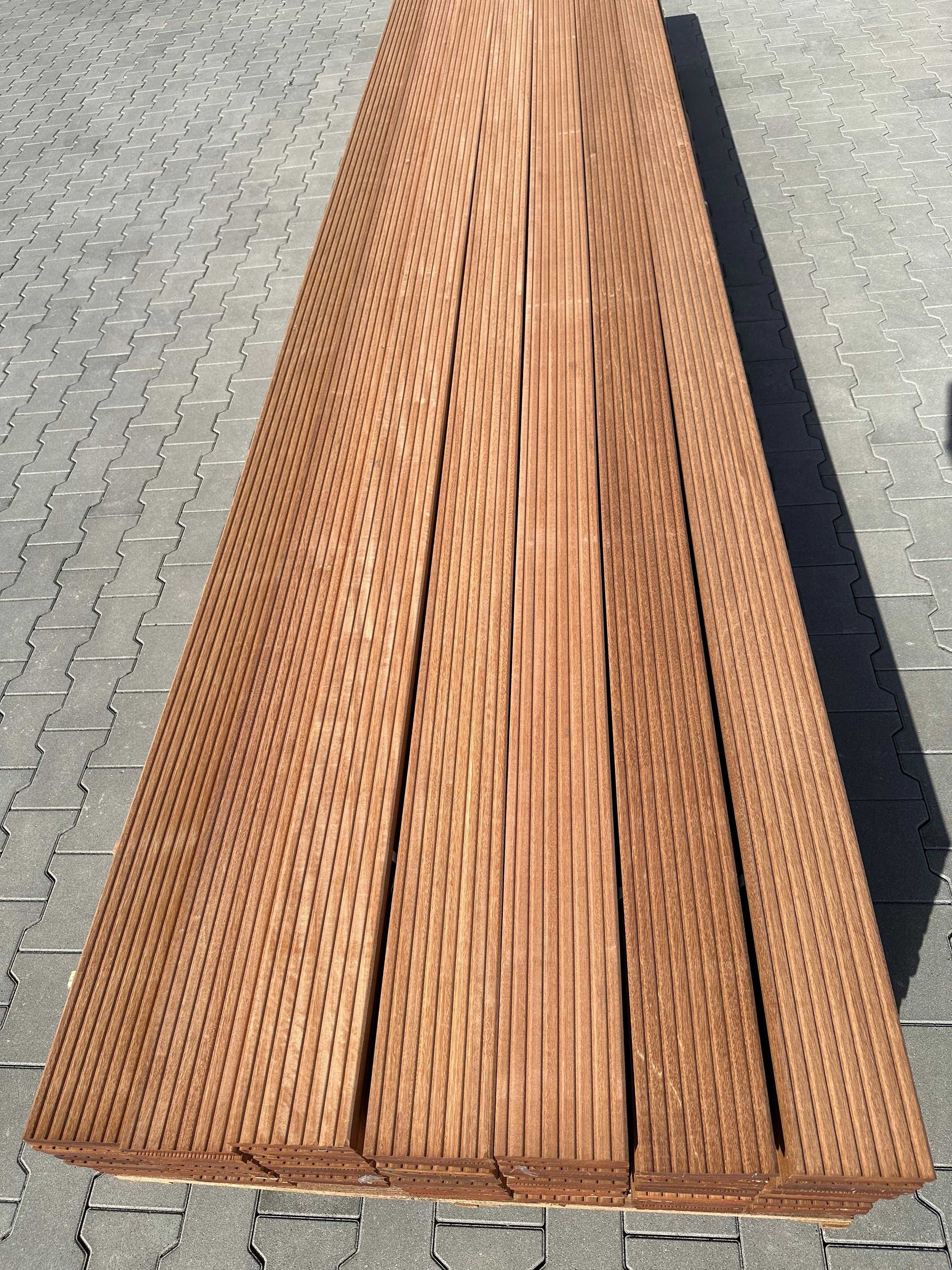 Deska Tarasowa egzotyczna bangkirai Bangkiray ryflowana 25x145mm
