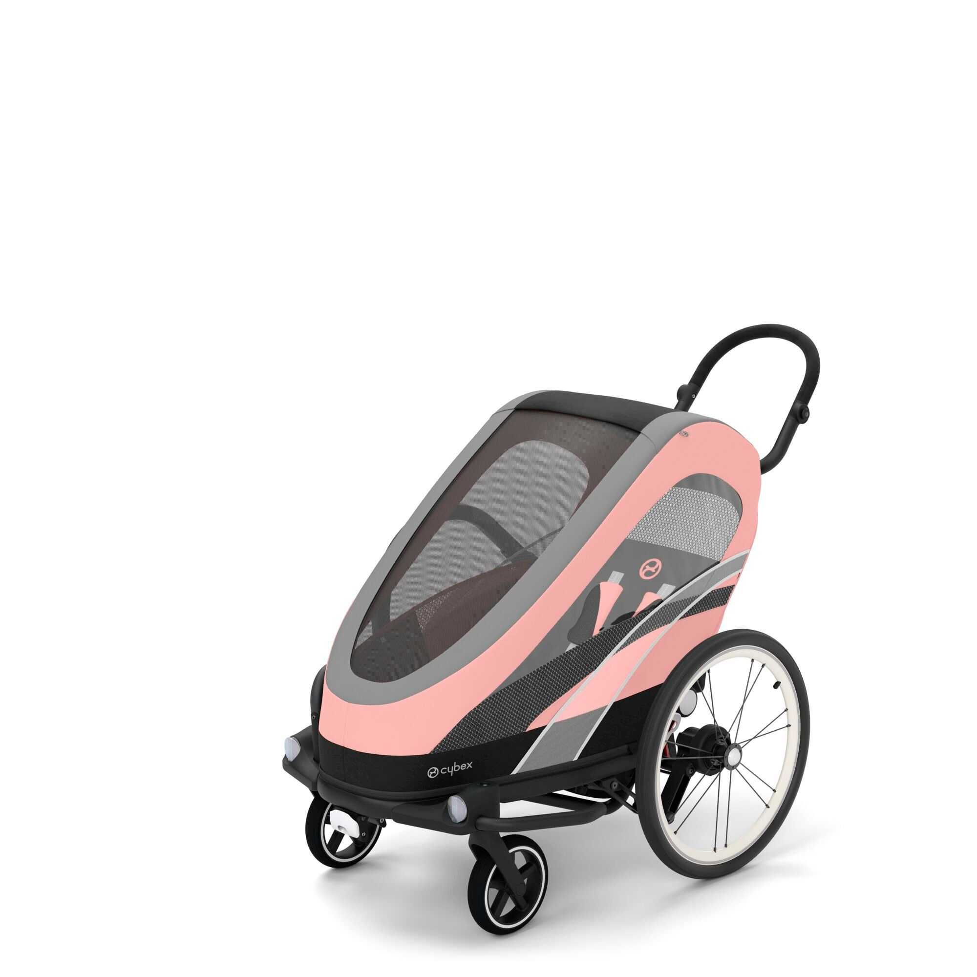 Cybex Zeno Bike Light Pink wózek przyczepka rowerowa