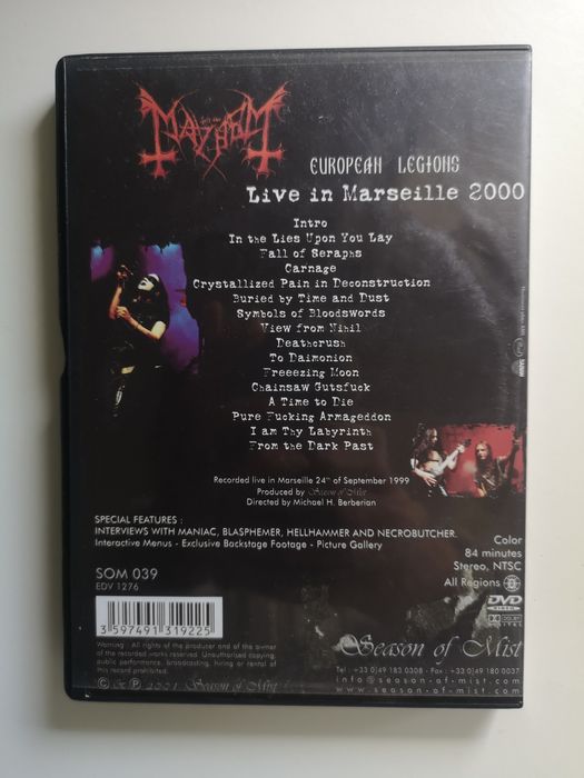 Mayhem - Live in Marseille 2000 DVD