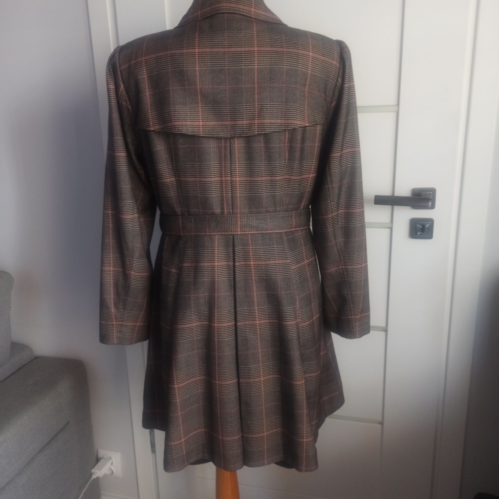 Płaszcz H&M w kratkę prochowiec rozmiar 46