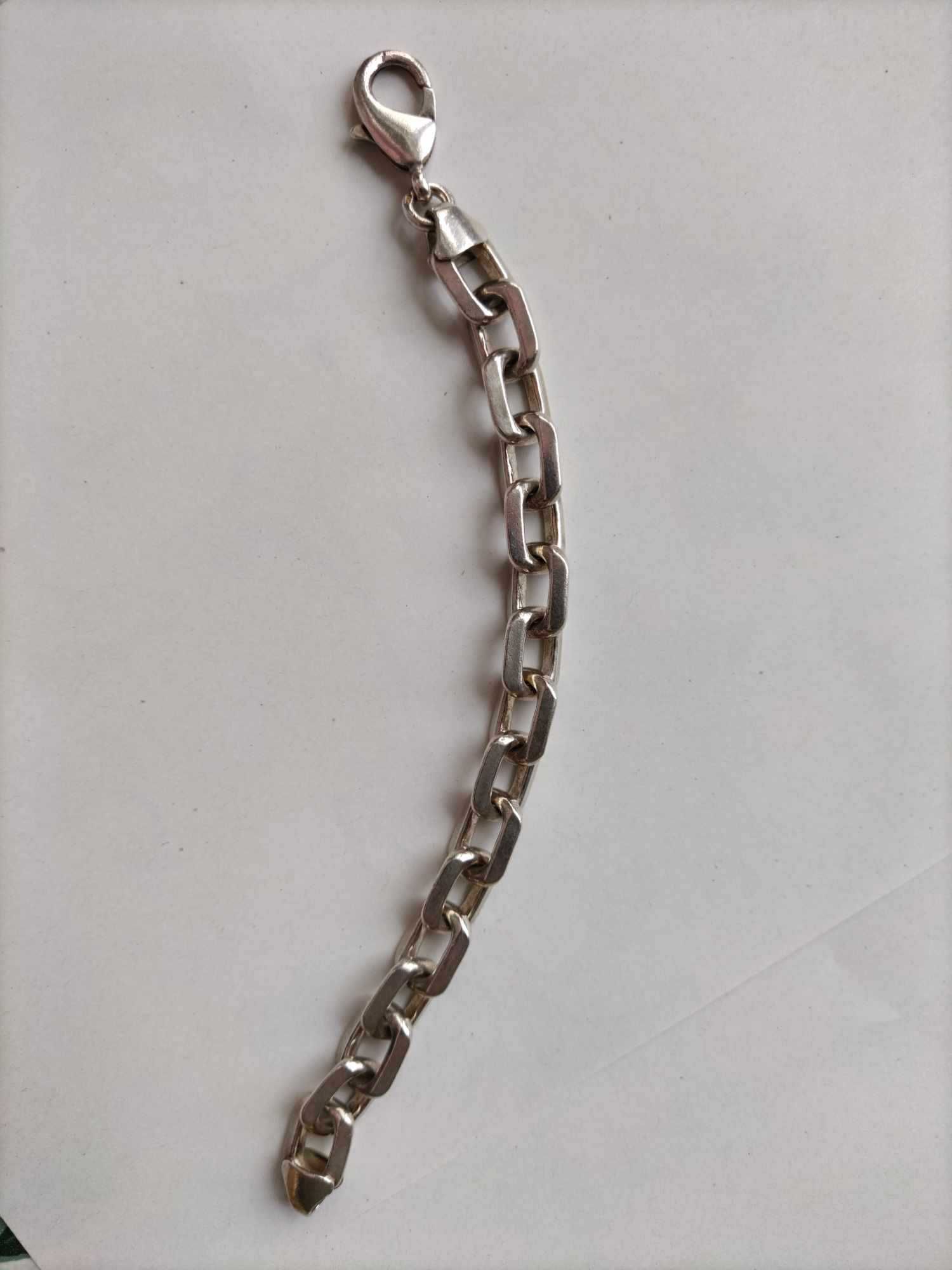 bransoleta kieta łańcuszek srebrny na rękę długość 21 cm