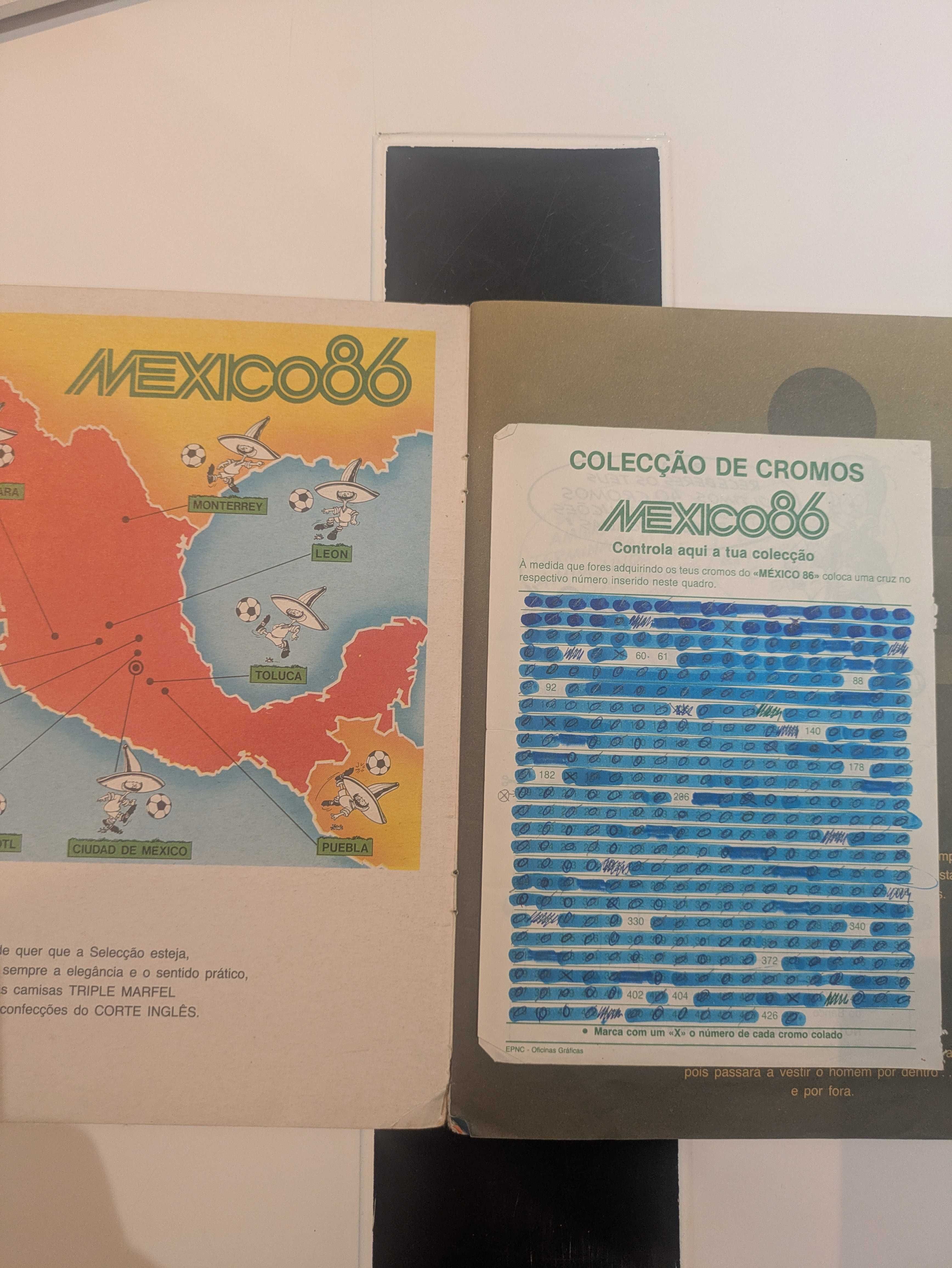CADERNETA CROMOS - Campeonato do Mundo - México 86 [incompleta]