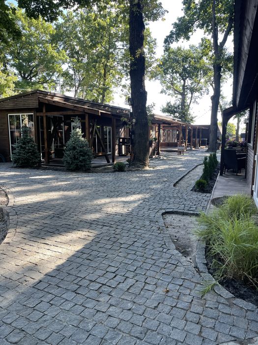 Лазня на дровах в дубовому лісі