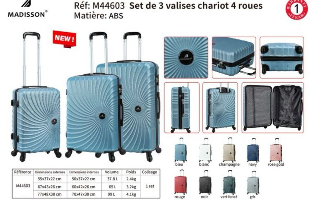 MADISON 44603 Франція валізи чемоданы ручна поклажа сумки на колесах