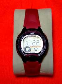 Zegarek casio lw 200 czerwony czarny klasyk wodoszczelny 50m