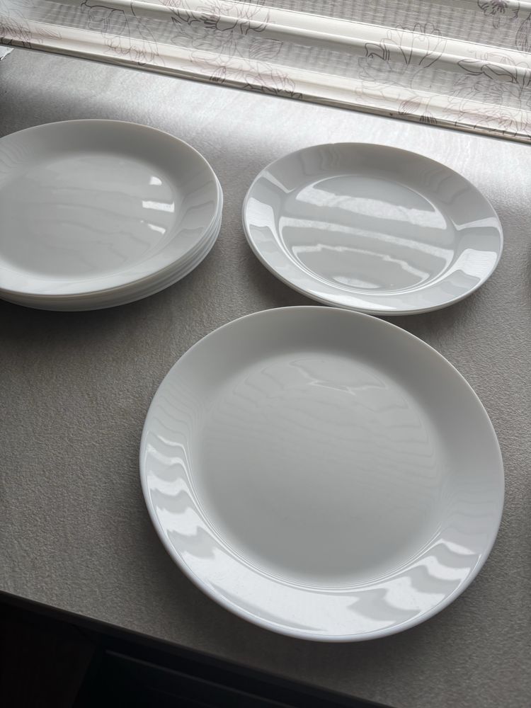 Zestaw 12 talerzy płytkich płytkie talerze obiadowe biała porcelana