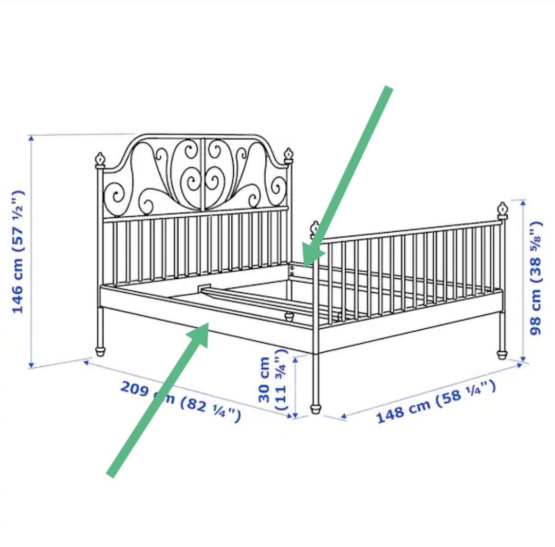 Boki łóżka Leirvik Ikea