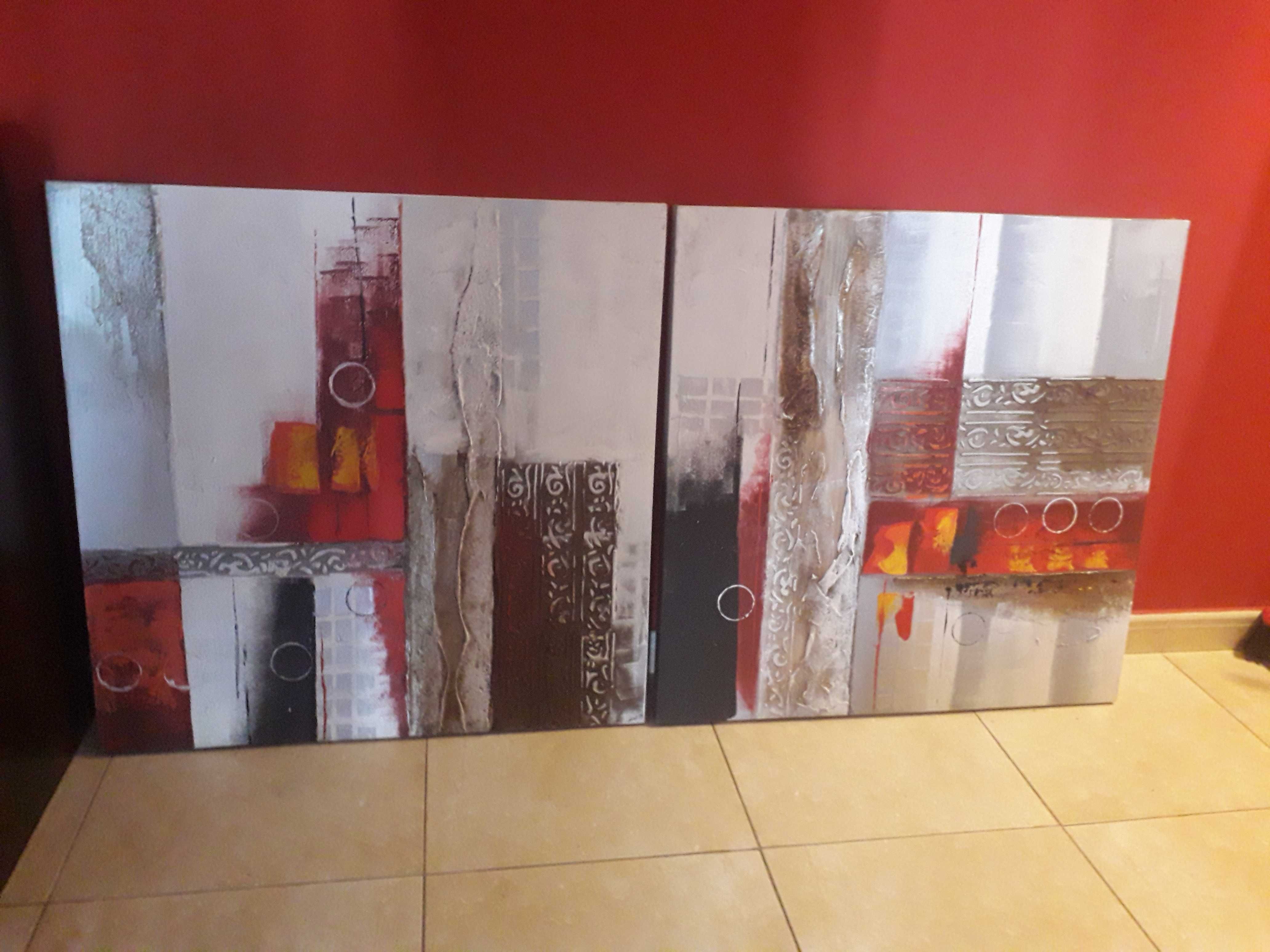 Dois Quadros, pintura abstrata