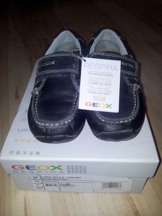 Buty Geox Respira. Skórzane półbuty dla chłopca. Rozmiar 27