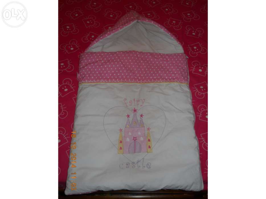 Saco-cama para bebé - cor de rosa